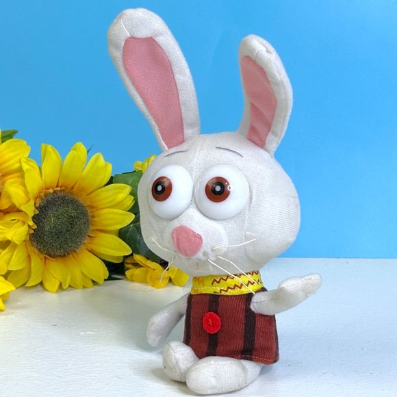 RARE Vintage Big Eyed Bunny Rabbit 7" Plush Stuffed Animal‎ Toy - Picture 3 of 4